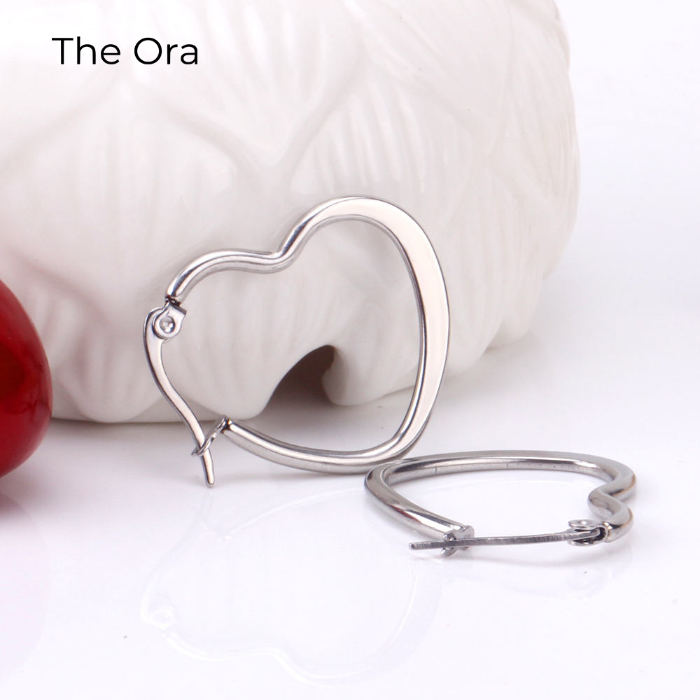 Bông tai Heart Ora - Thiết kế tối giản, tinh xảo - AS003 giao hàng toàn quốc