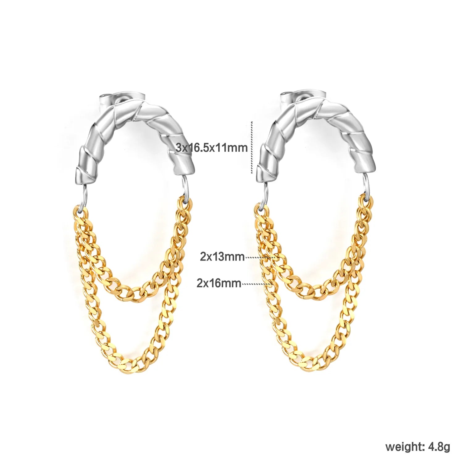 khuyên tai dáng dài nữ, phụ kiện trang sức, khuyên tai nữ phối đồ, bông tai nữ, trang sức phối đồ, bông tai hai màu vàng bạc