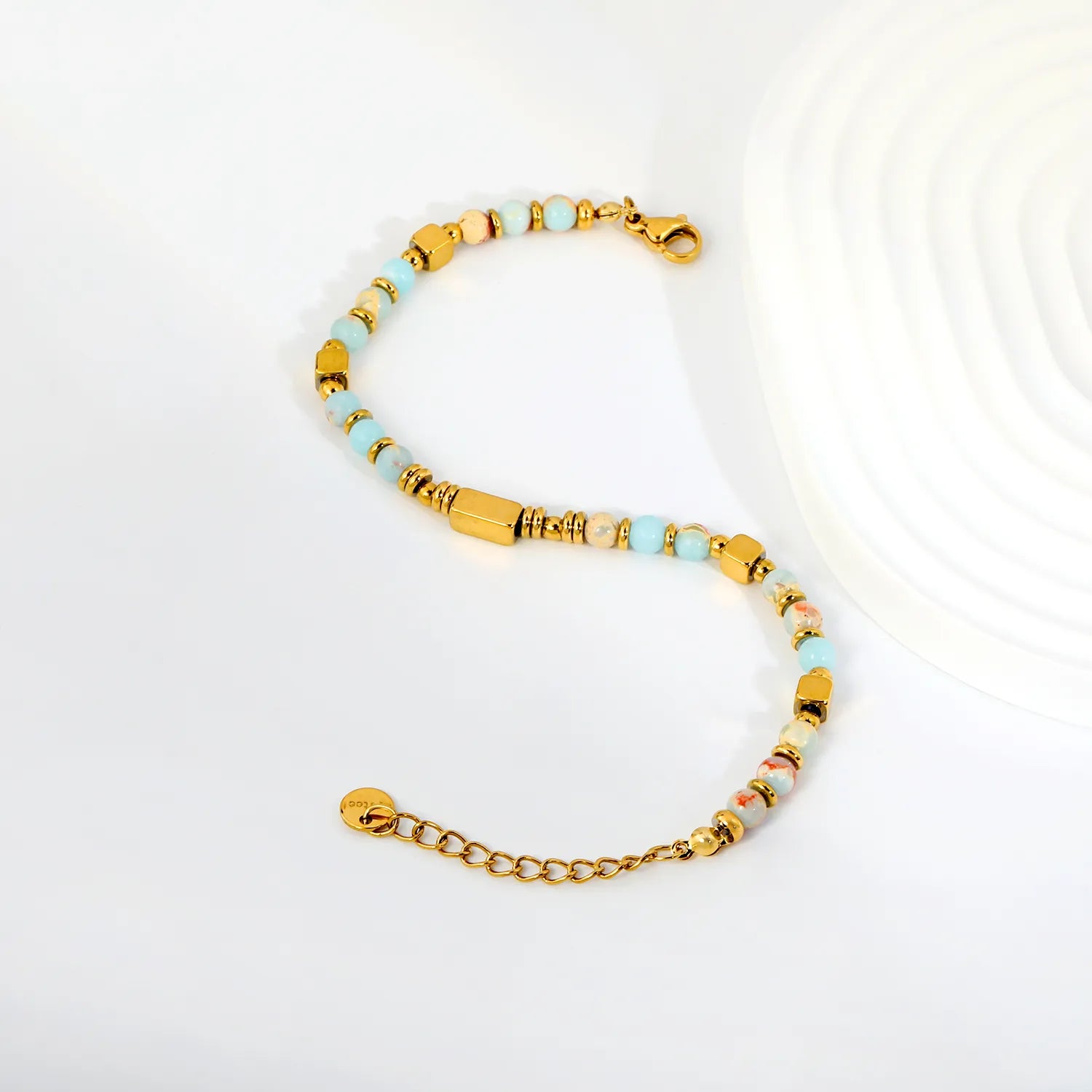 Vòng tay đá tự nhiên mạ vàng 18K Shoushan Muse cao cấp, thiết kế sang trọng, tinh tế dành cho phái đẹp