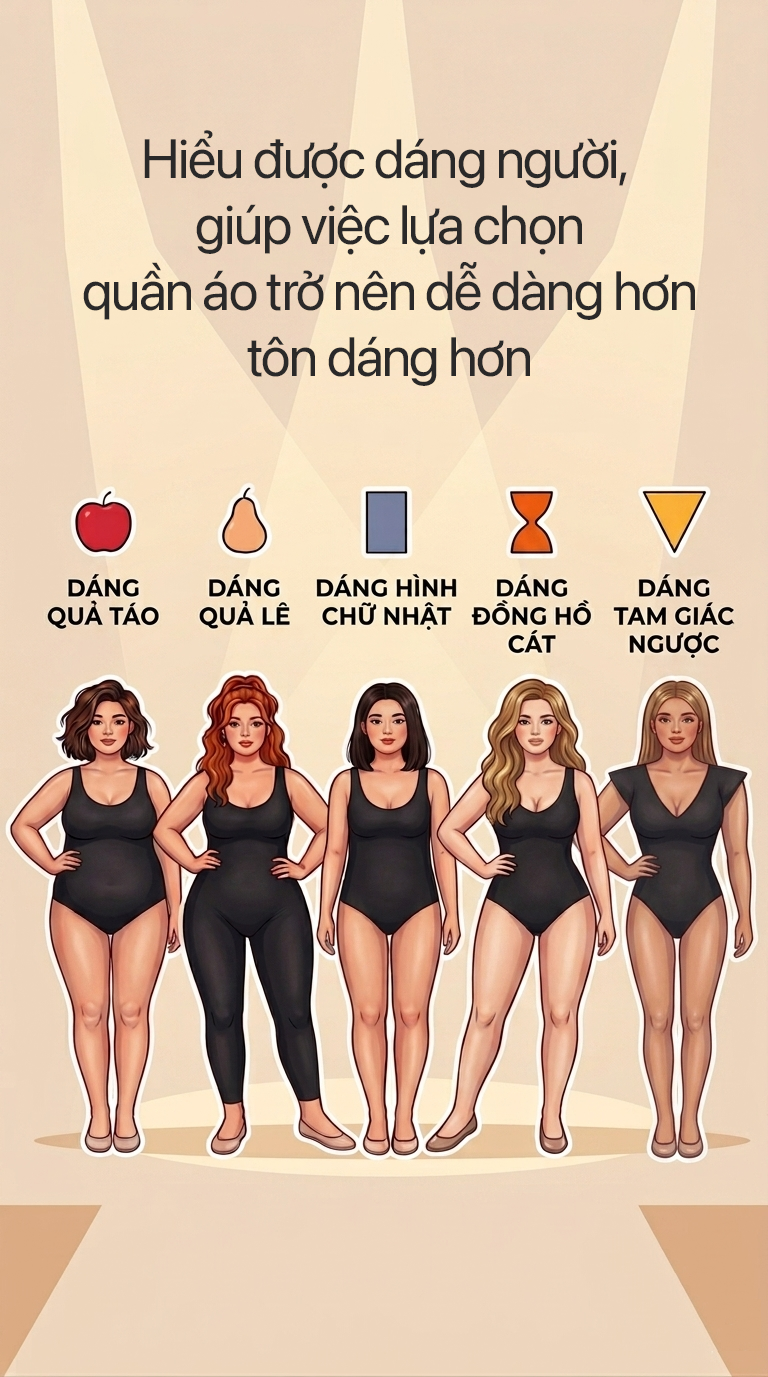 5 dáng người bigsize cơ bản