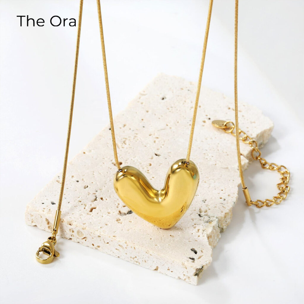 Dây chuyền Silk Heart màu vàng